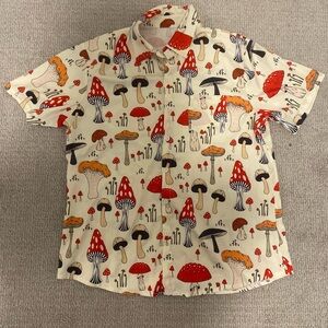 Mushroom Print Short Sleeve Shirt